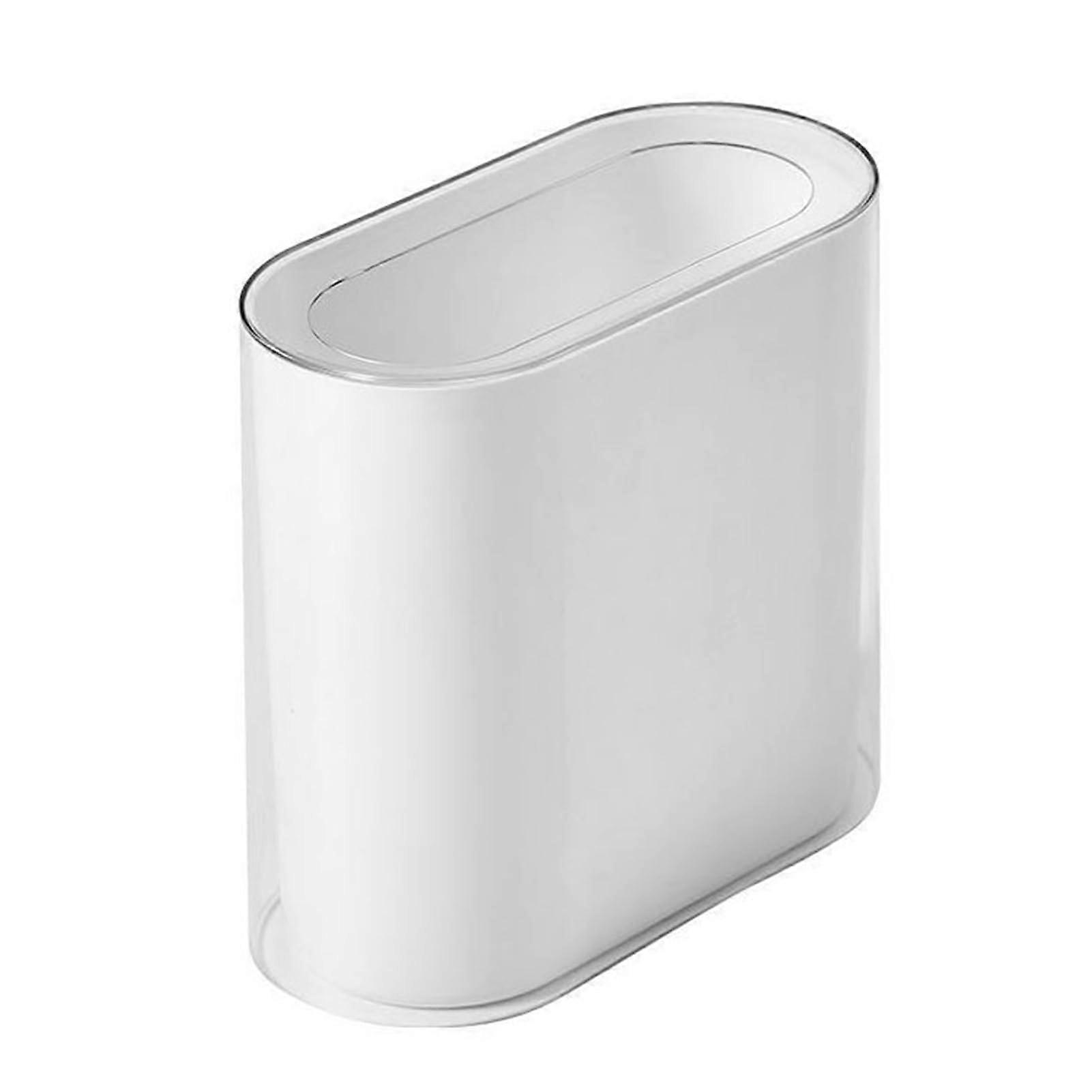 Slim Trash Can with Double Layer Odor Control, SpaceSaving Wastebasket for Bathroom Kitchen Office
