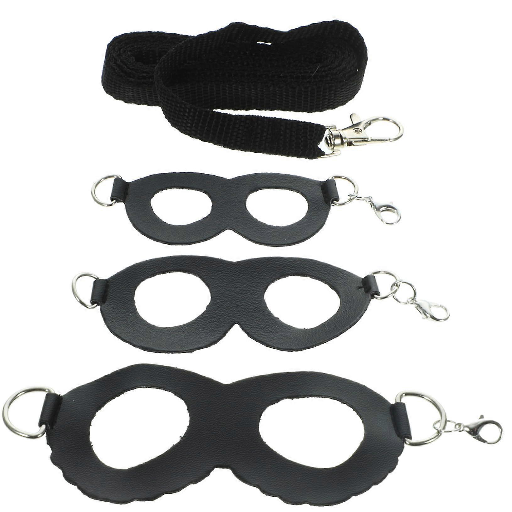 Adjustable Bite Resistant Sugar Glider Harness Leash for Small Pets Outdoor Walking Black