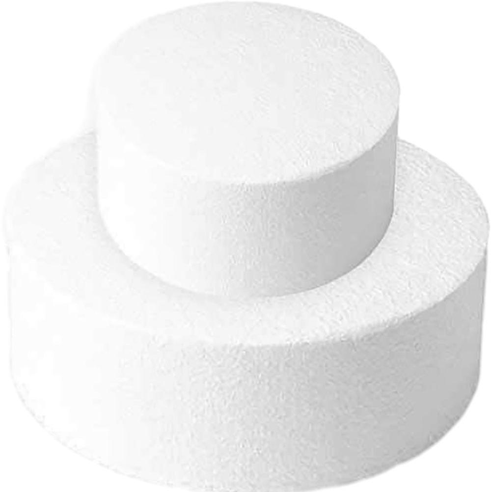 2Pcs Round Foam Cake Dummy Bakery Cake Model Fake Cake Dummy Cake Practice Model