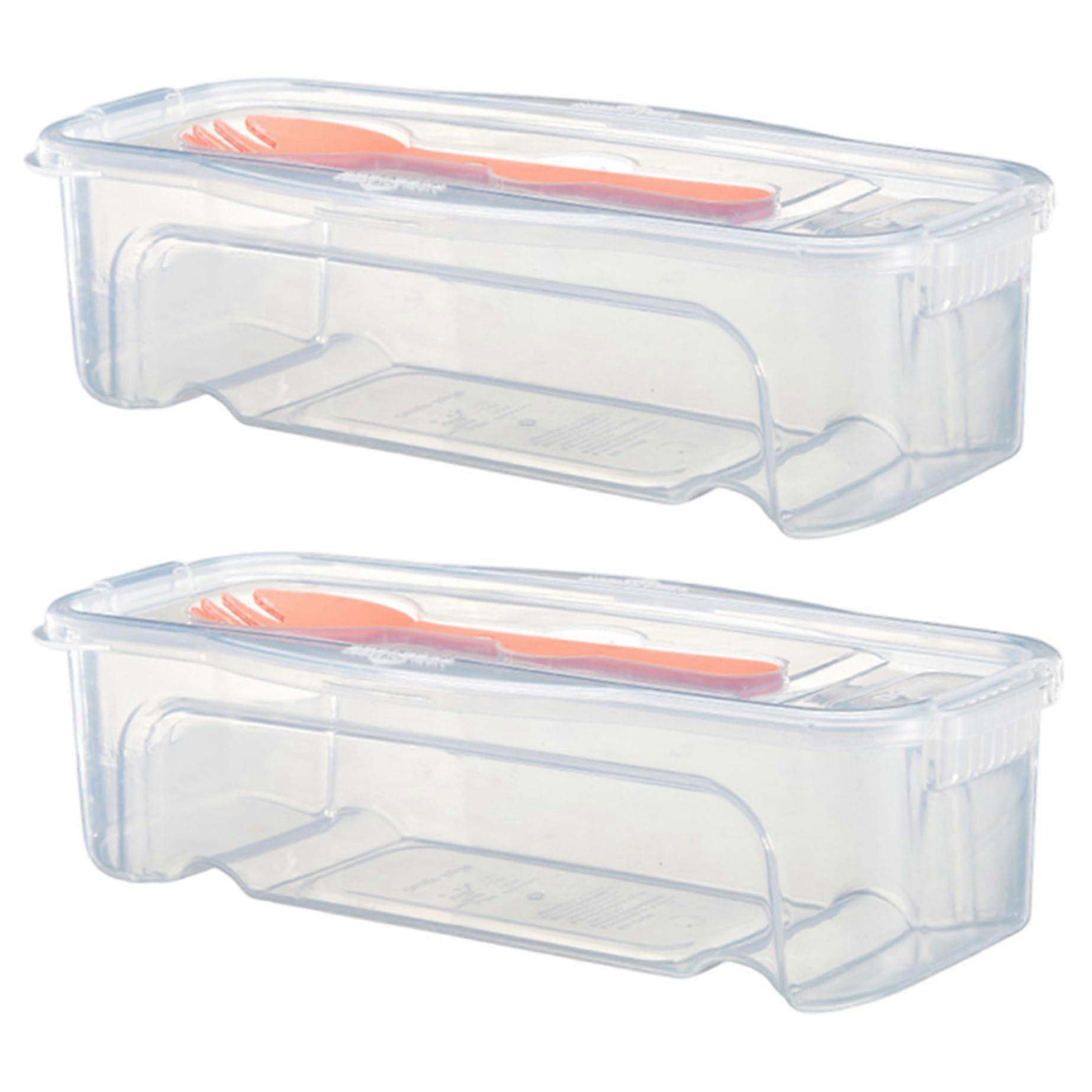 2PCS Stackable Microwave Pasta Cooker with Strainer Lid Fork BPA  Noodle Maker for Quick Meals