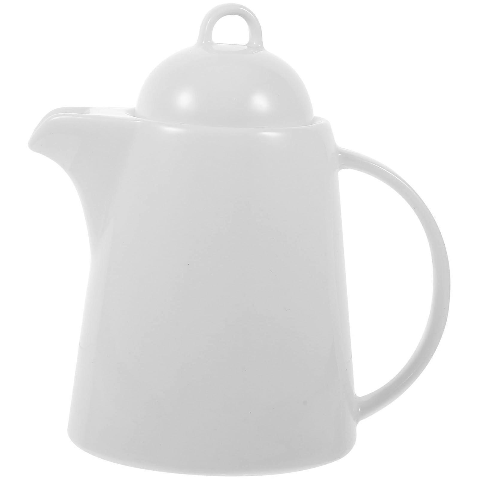 Ceramic Water Pitcher with Lid 850ml Large Jug and Tea Pot for Home Drinks Serving