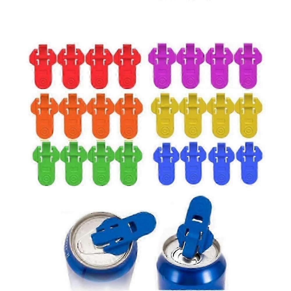 24 PCS Manual Can Opener and Colorful Drink Can Protector Ring Tool.