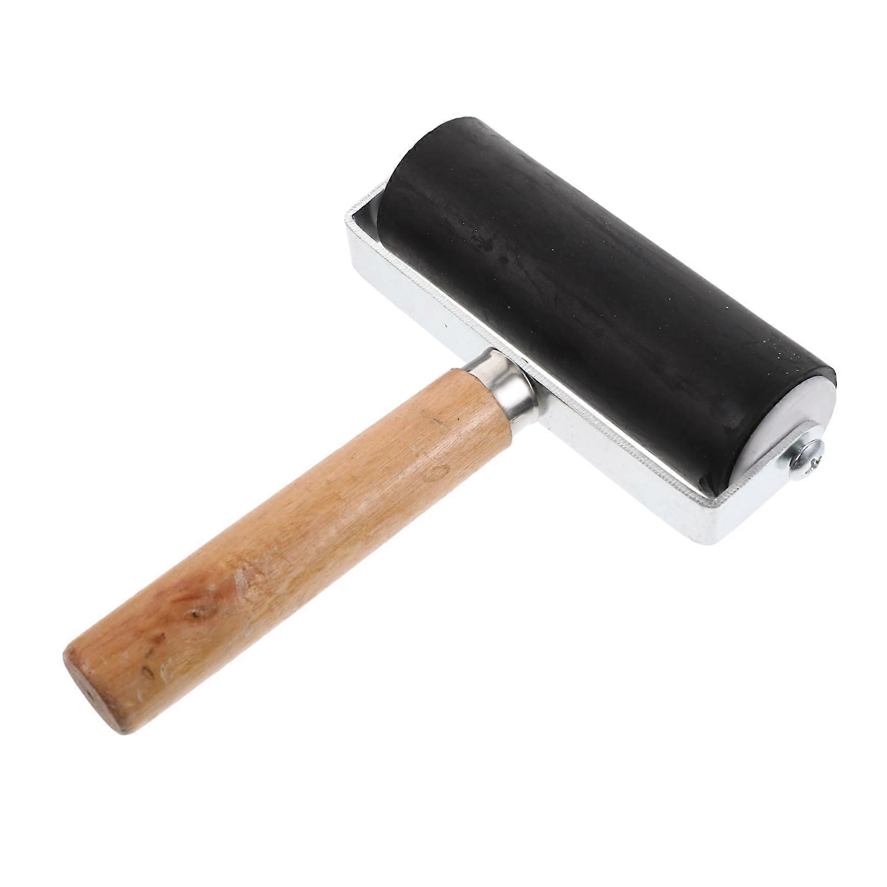 10cm Brayer Roller with Ergonomic Grip for Block Printing, Even Ink and Glue Application