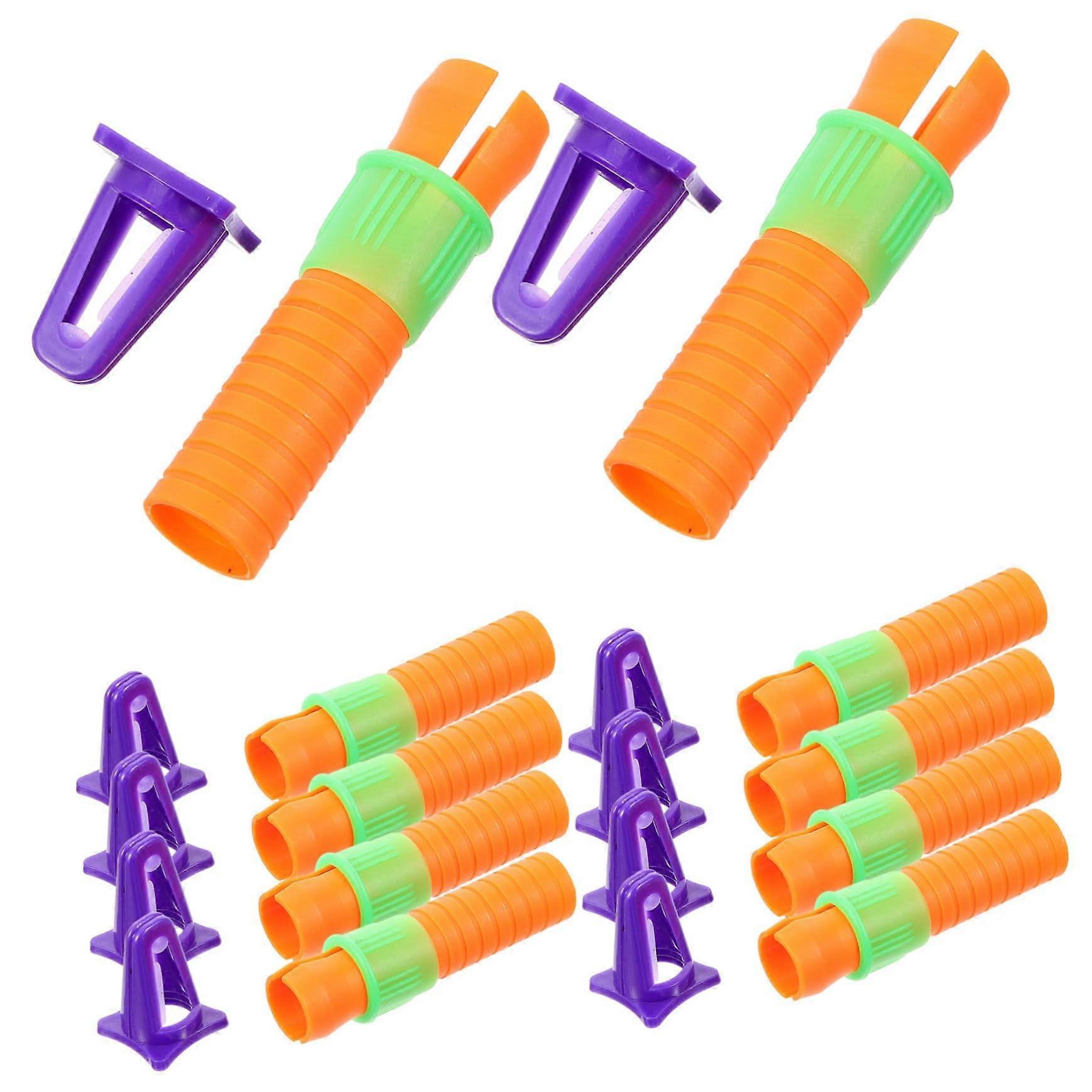 20pcs Plastic Crayon Extender Holder with Adjustable Length Design for Artists and Office Use