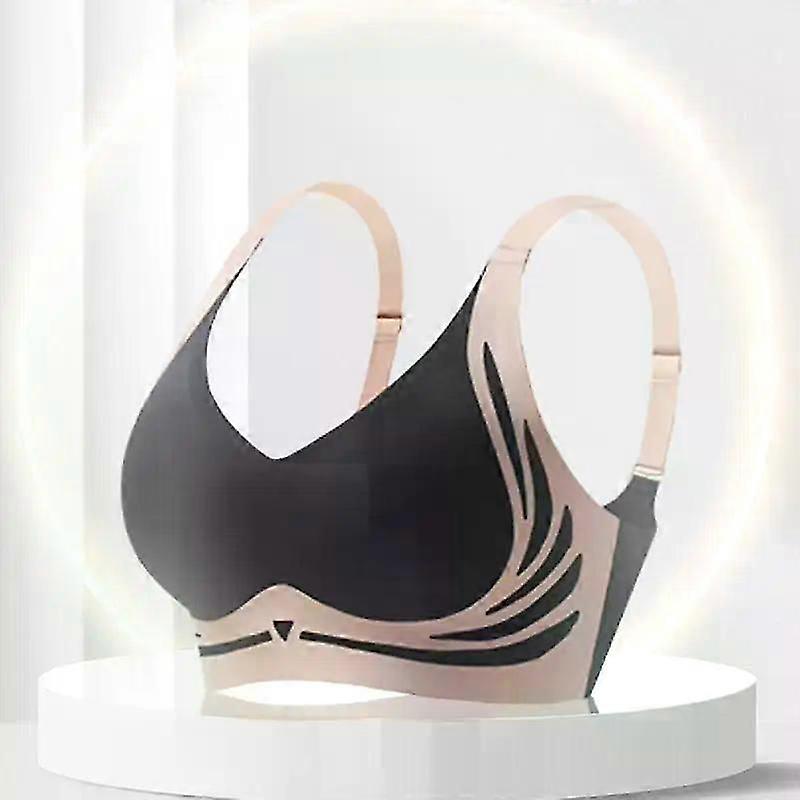Sagging Wireless Push-up Bra Women Adjustable V Neck No Underwire