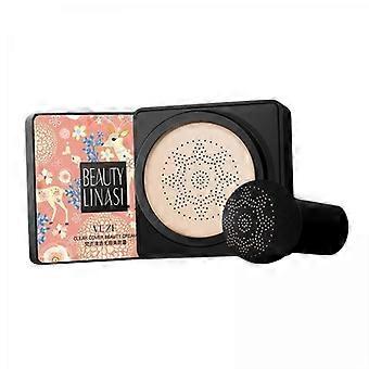 Wasserfeste Cushion-Foundation mit Pinsel und Schwamm, langanhaltendes, strahlendes Finish, 2 Farbtöne