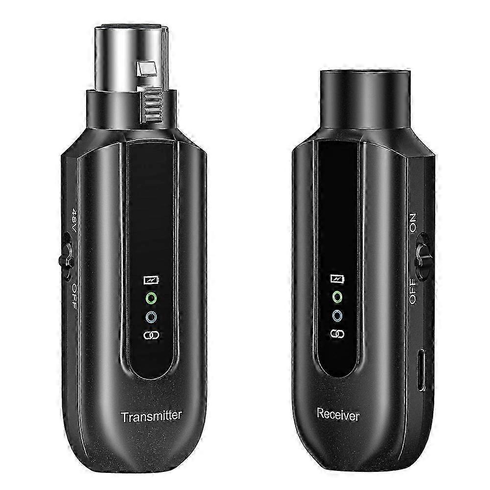Wireless Microphone Converter 2.4G XLR Wireless Microphone System Transmitter and Receiver compatible for Dynamic Microphone