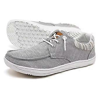 Chaussures de running en toile HOBIBEAR - Légères, drop zéro, large zone pour les orteils - Tige en mesh, semelle en caoutchouc antidérapante, grises, pointure 41 EU