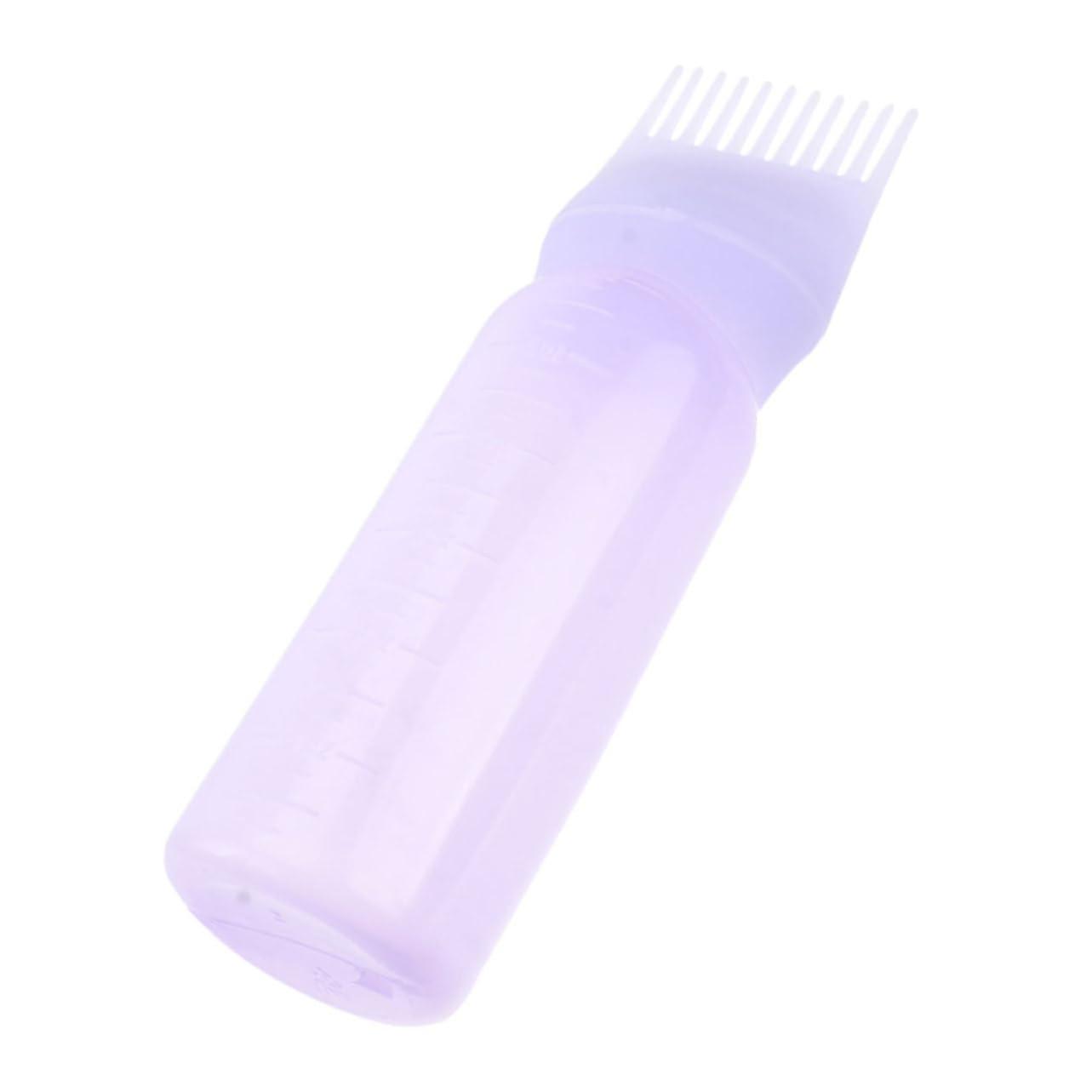 Hair Dye Applicator Bottle with Root Comb Tip for Precise Root Application, Reusable Plastic