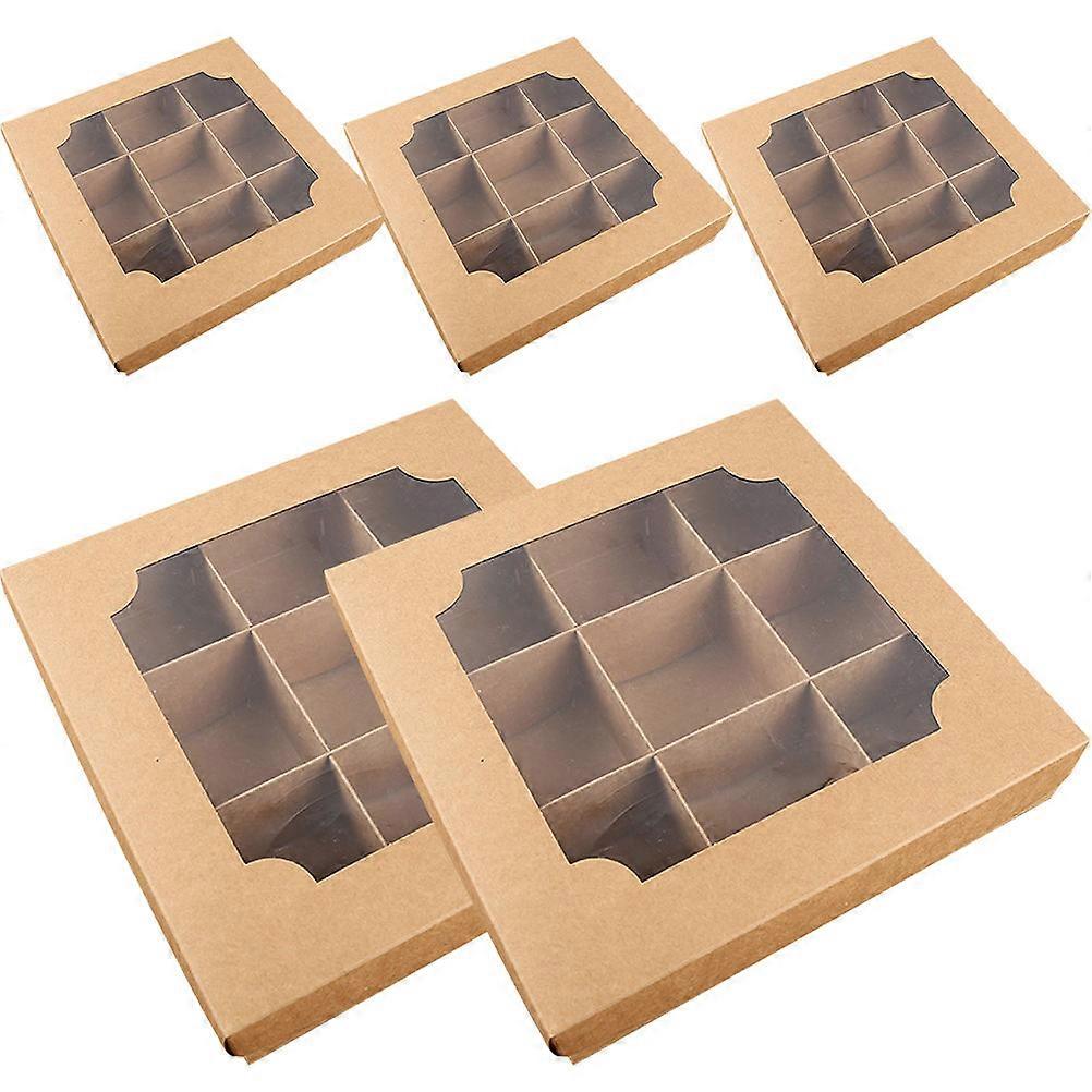 Cake Box Paper Bakery Boxes for Cakes 5Pcs Khaki Packaging