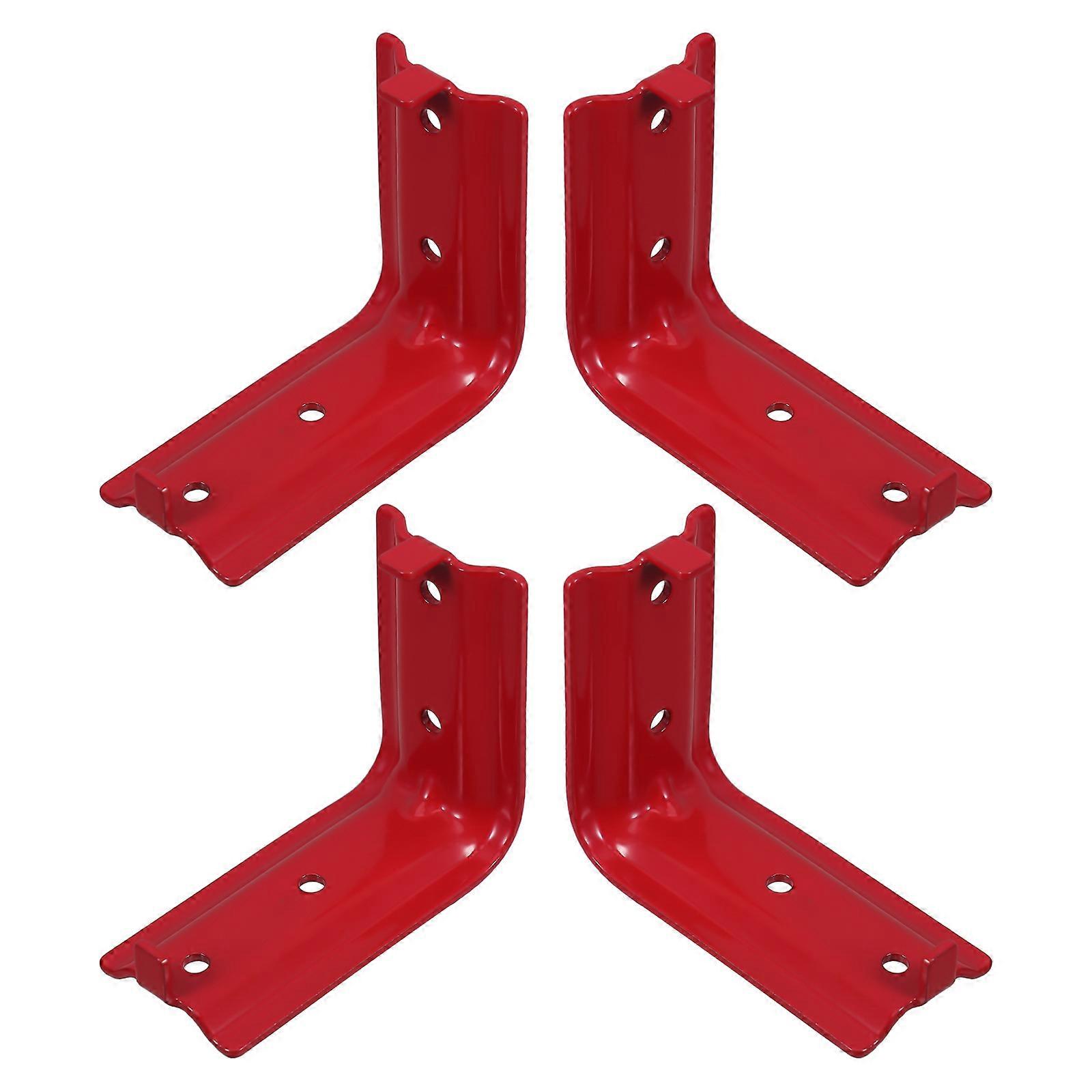 Red Fire Extinguisher Hook for Secure Mounting 4Set Metal Brackets