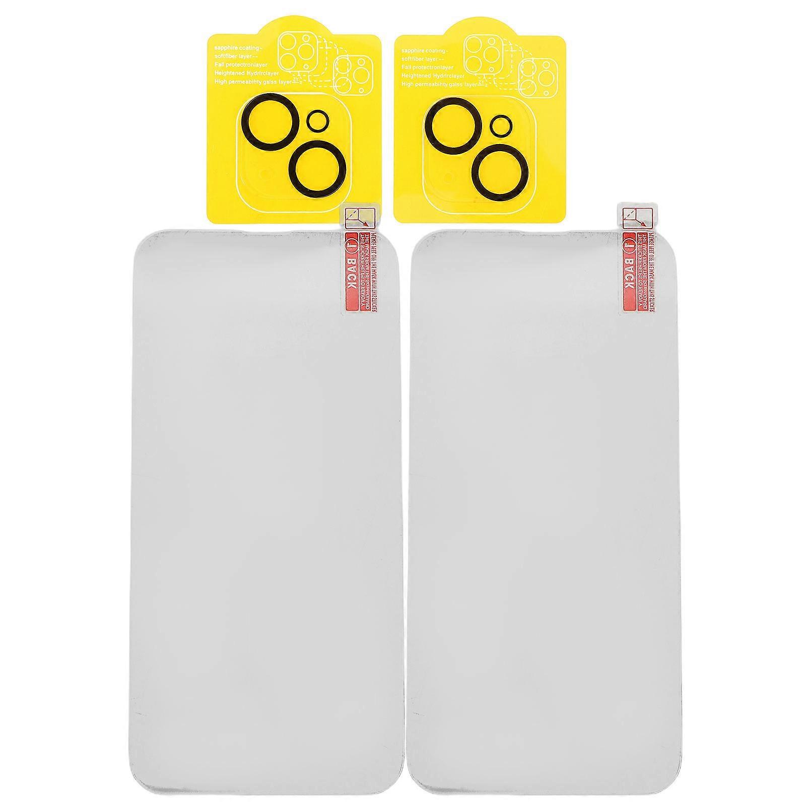 Phone Screen Protector Tempered Glass for Camera Lens Protection 2Sets