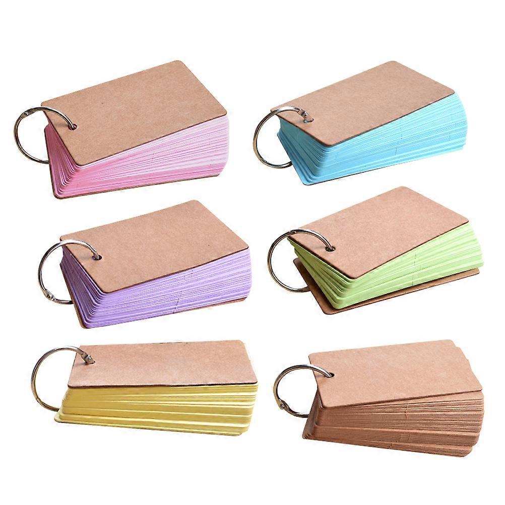 DIY Study Cards Kraft Paper Binder Ring for Office Notes 18Pcs