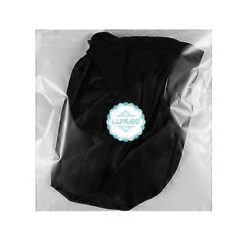 Lurrose 2pcs Nightcap Wide Side Elastic Sleeping Hair Loss Hats Chemotherapy for Women Girls (Black)