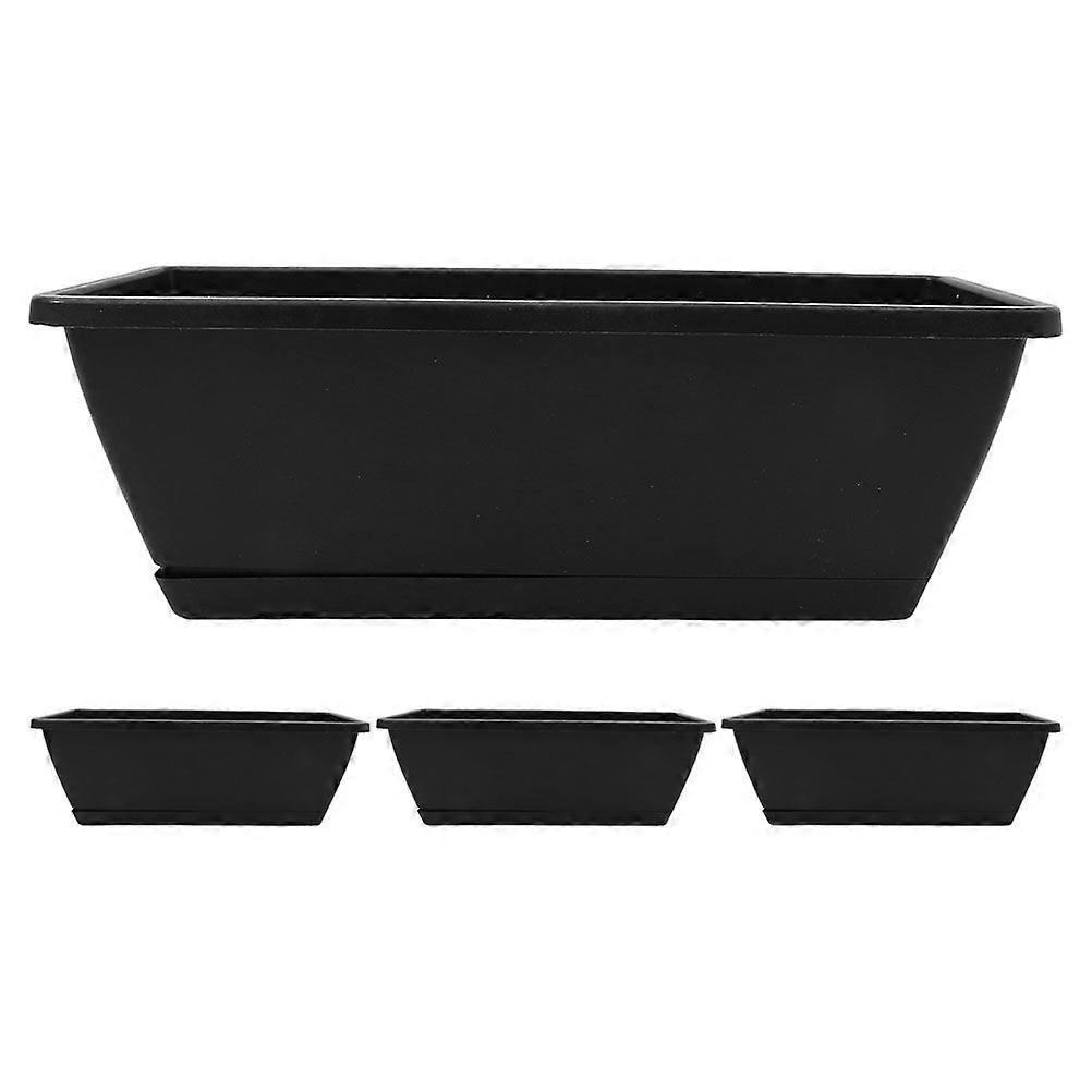 4pcs Window Box Planter Vegetable Flower Planter Box Rectangular Flower Pot  Window Vegetable Growing Pot Container