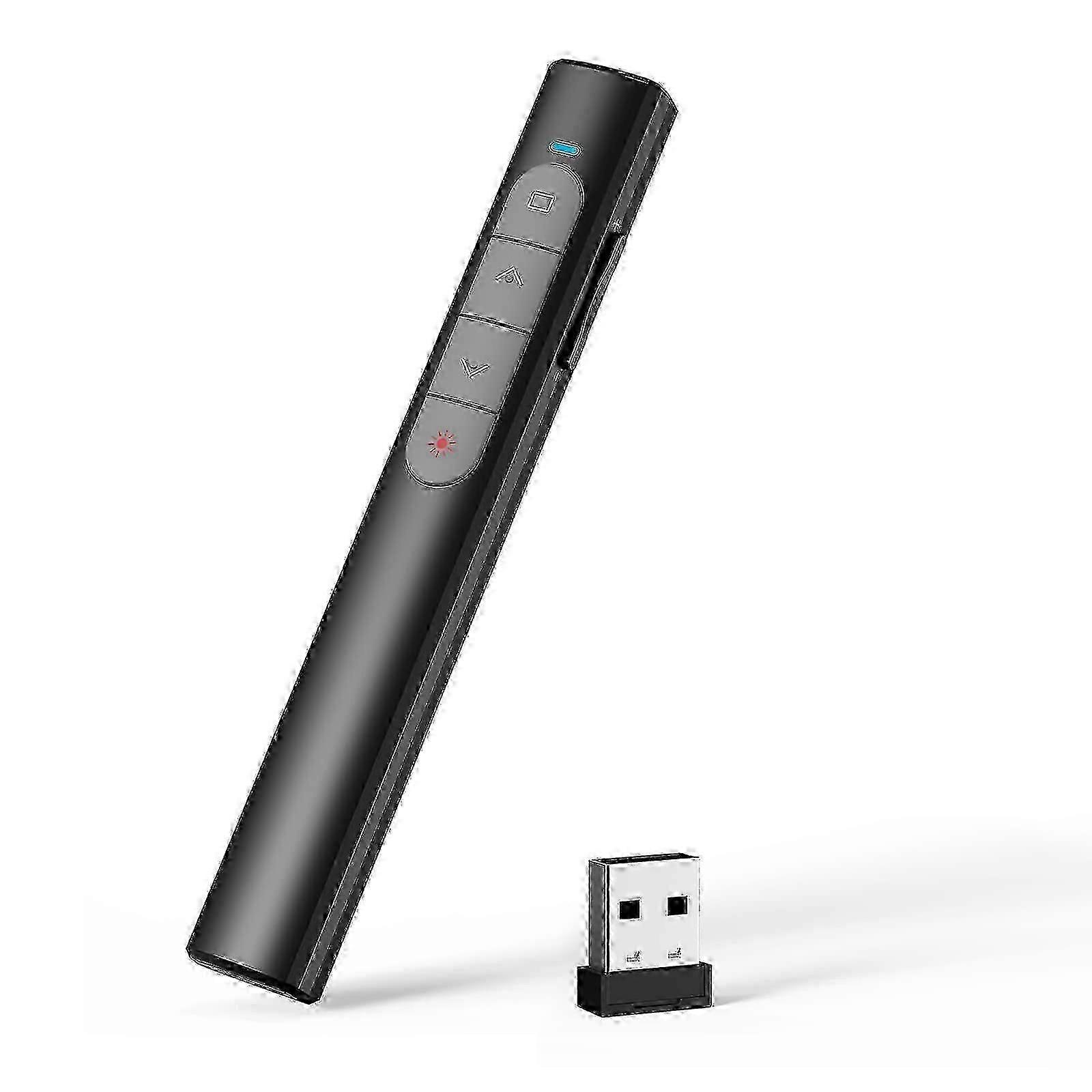 2.4GHz Wireless Presentation Remote with PowerPoint Pointer, Volume Control, and Hyperlink compatible with Teaching and Conferences