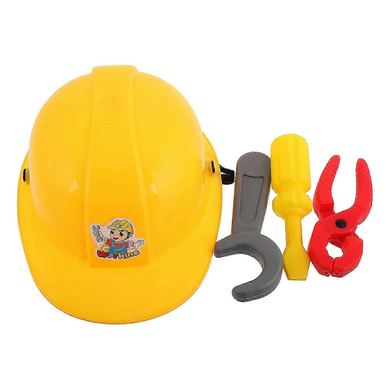 Children's Engineer Set for Educational Play with Plastic Tools and Hard Hat 1Set