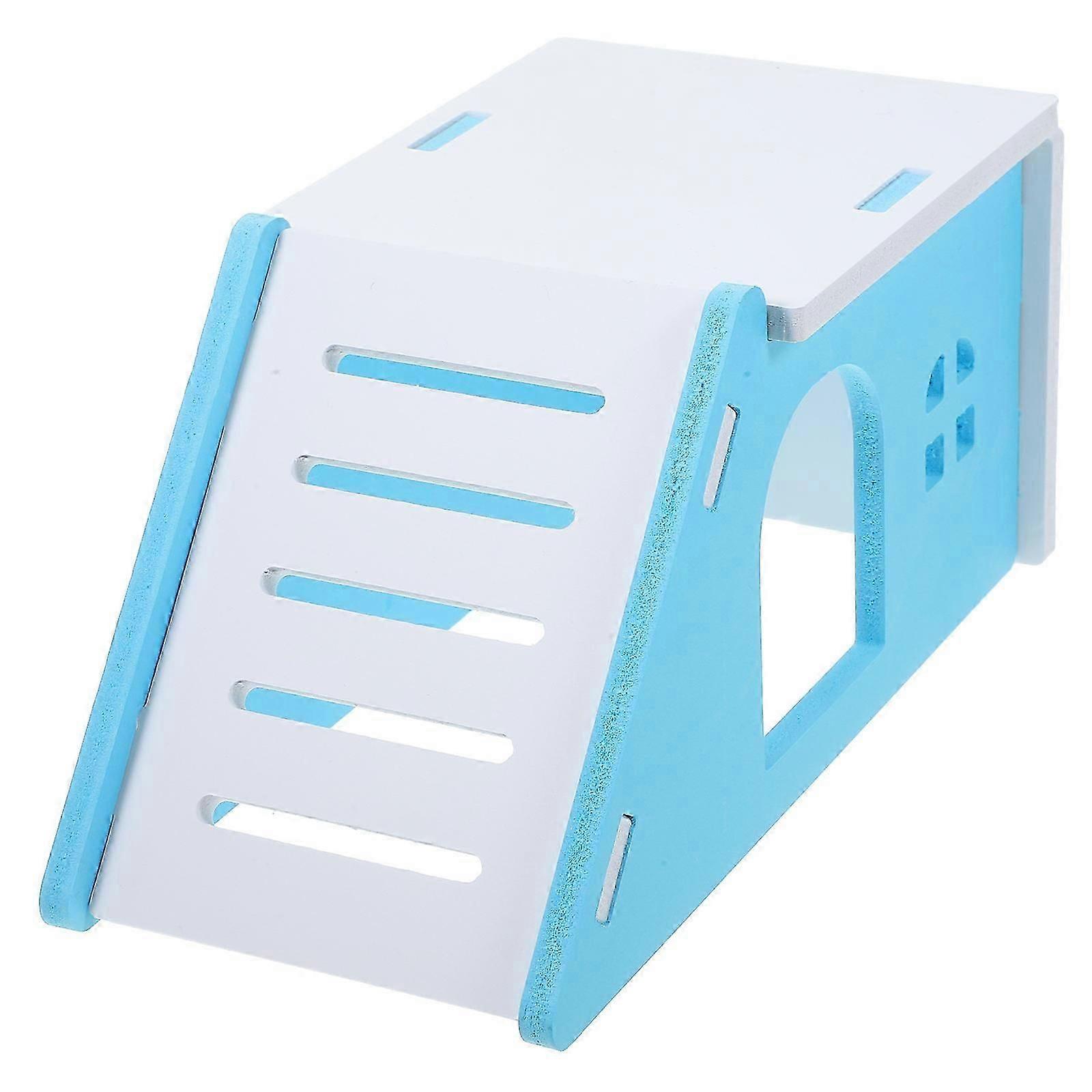 PVC Hamster Hideout, Sky Blue,3Pcs, for Small Pets
