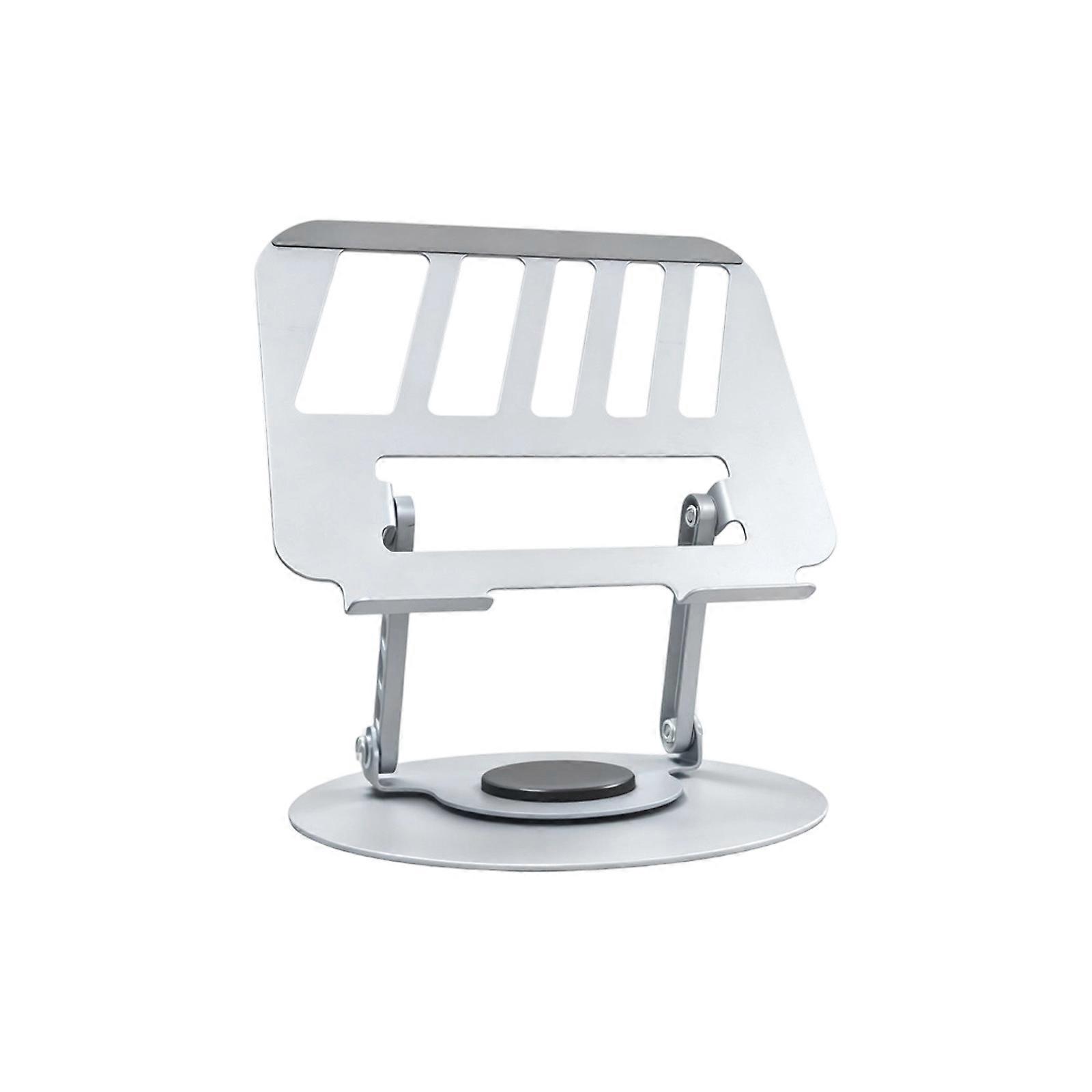 Portable Laptop Stand Foldable Support Base Notebook Stand Bracket 360 Degree Rotatable Laptop Computer Cooling Bracket  Silver