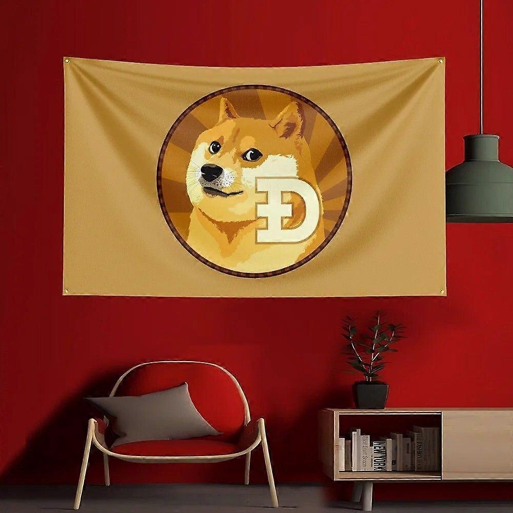 Bitcoin Dogecoin Flaggbanner VQ1076