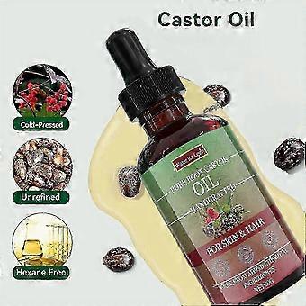 Óleo de Rícino Orgânico 3X com Raiz de Poke, Óleo de Massagem Natural para Suporte Linfático, Óleo Calmante para Alívio Profundo de Cistos, Seios, Miomas e Linfonodos Inchados_jsab