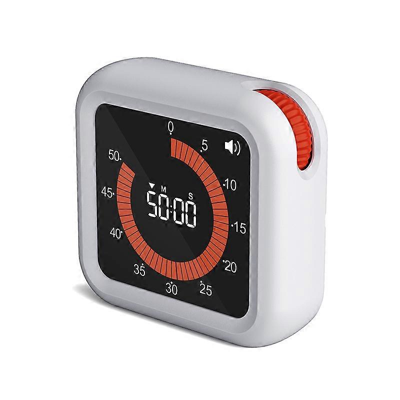 Visual timer, timer for students doing exercises, simple and quiet, kitchen baking and cooking time manager > white