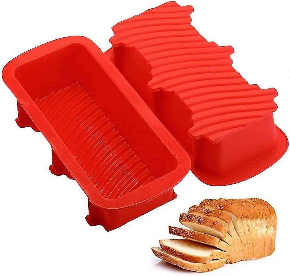 2pcs Silicone Rectangle Bread Mold Toast Bread, Rectangular Shape Bread Box