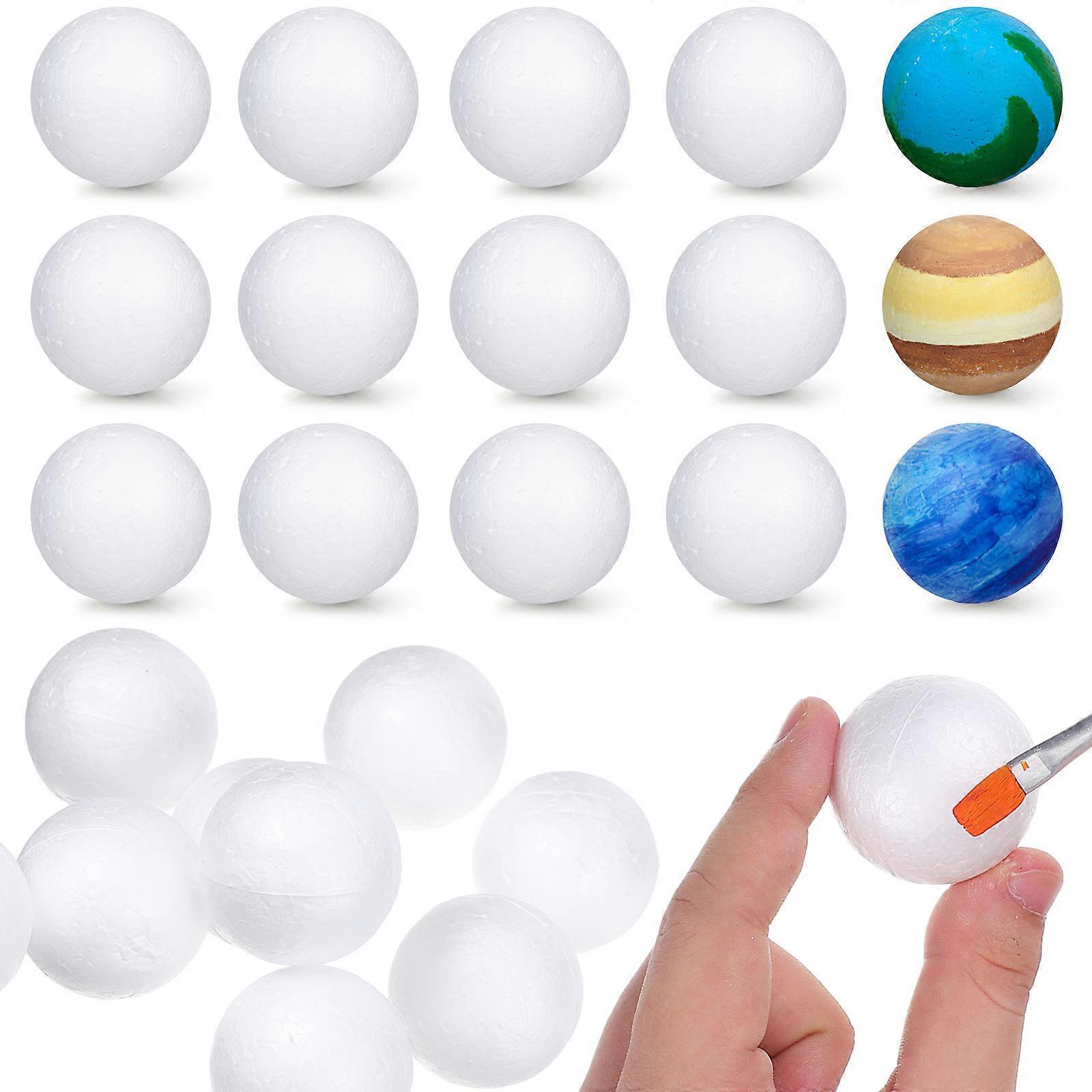 100pcs Wedding Decoration Modeling Craft Solid Polystyrene Balls Round Spheres DIY Stuff (Solid 4cm)