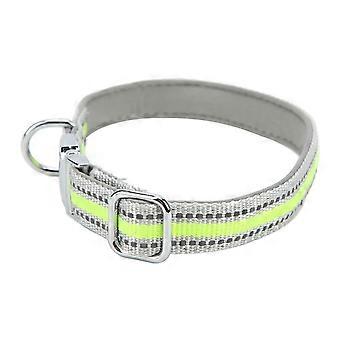 Hundehalsband kann graviert werden Verstellbares weiches Welpenhalsband für kleine, mittelgroße HundeFluoreszierendes Grün XS