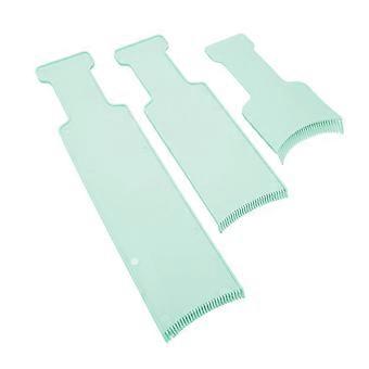 3pcs Highlighting Board Barber Hair Salon Hair Dye Sectioning Paddle Set Hairdressing Tool compatible Coloring Green