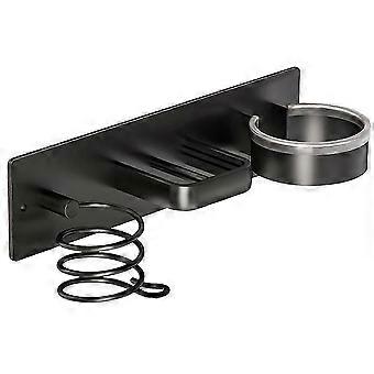 Wall Mounted Hair Dryer Holder - Metal Organizer for Blow Dryer, Curling Iron, Straightener LS