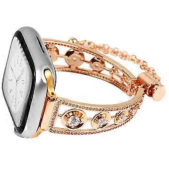 Copper Watch Band for Apple Watch Series 10 Ultra 9 8 7 SE 6 5 4 3 2 1 46mm 49mm 45mm 44mm 42mm Zircon Decor Wrist Strap