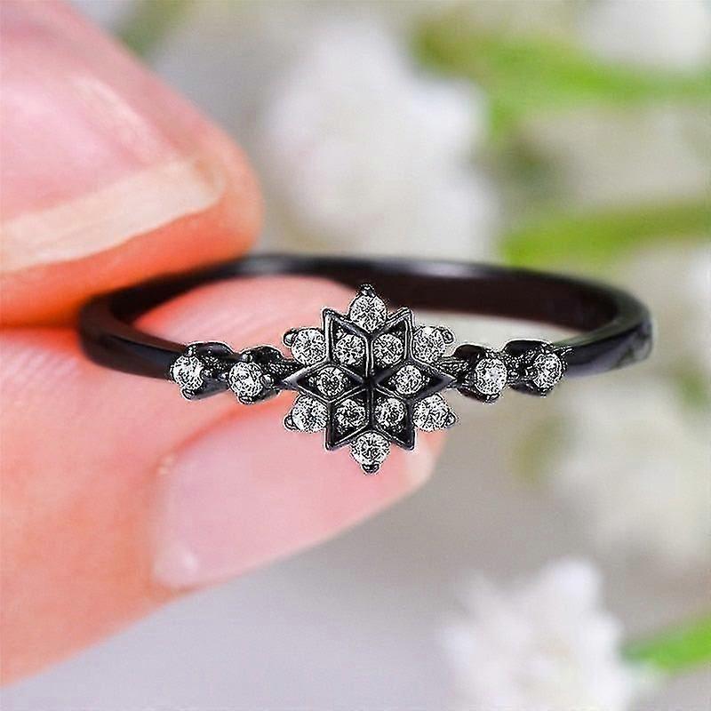 Women Flower Snowflake Ring-Good