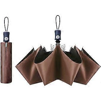 Liangnv UV Sun Umbrella Compact Folding Travel Umbrella Auto Open and Close for Windproof, Rainproof & 99% UV Protection Parasol with Black Anti-UV Co