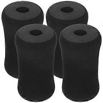 Foam Foot Pads Roller 4Pcs Black Gym Replacement Parts Fit for Car Use