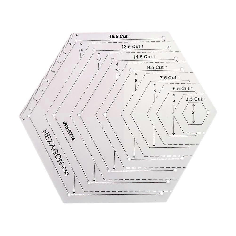 Règle Patchwork Règle Hexagone Quilting Règle Patchwork Acrylique Modèle Accessoires De Couture