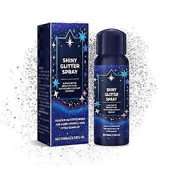 Body Glitter Spray, Long-Lasting Shimmer for Festivals and Parties, Quick-Dry 3.38oz Silvery