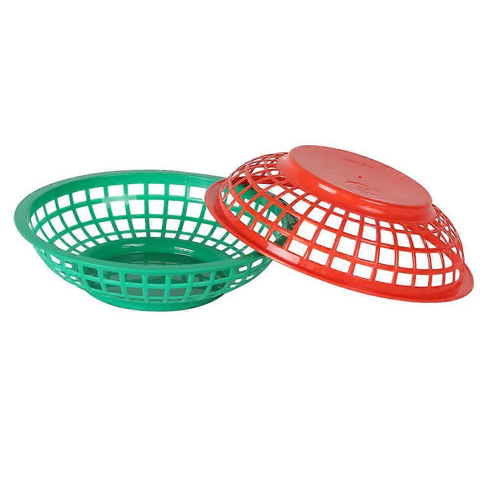 Plastic Snacks Basket for Storage 2Pcs Assorted Color Multipurpose Use
