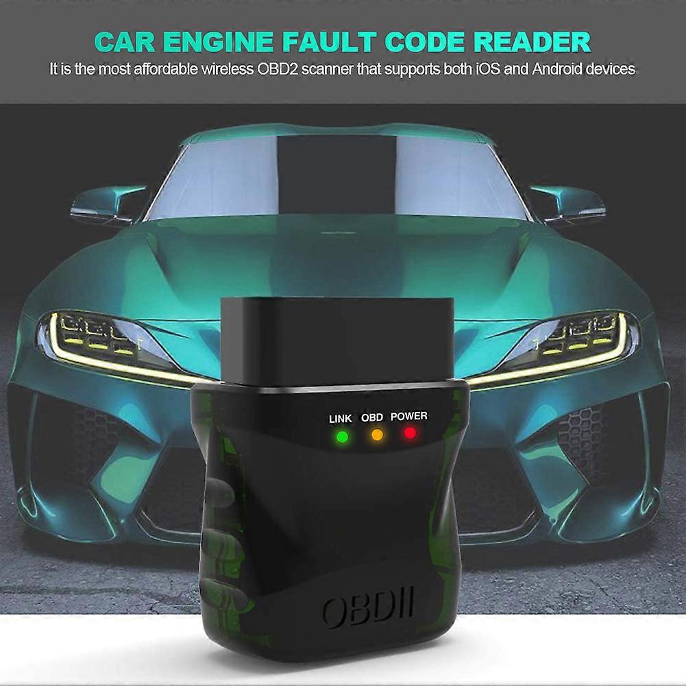 v2.0 Bluetooth OBD2 Scanner for iOS and Android, Read Clear Codes, Live Data, for Torque Pro