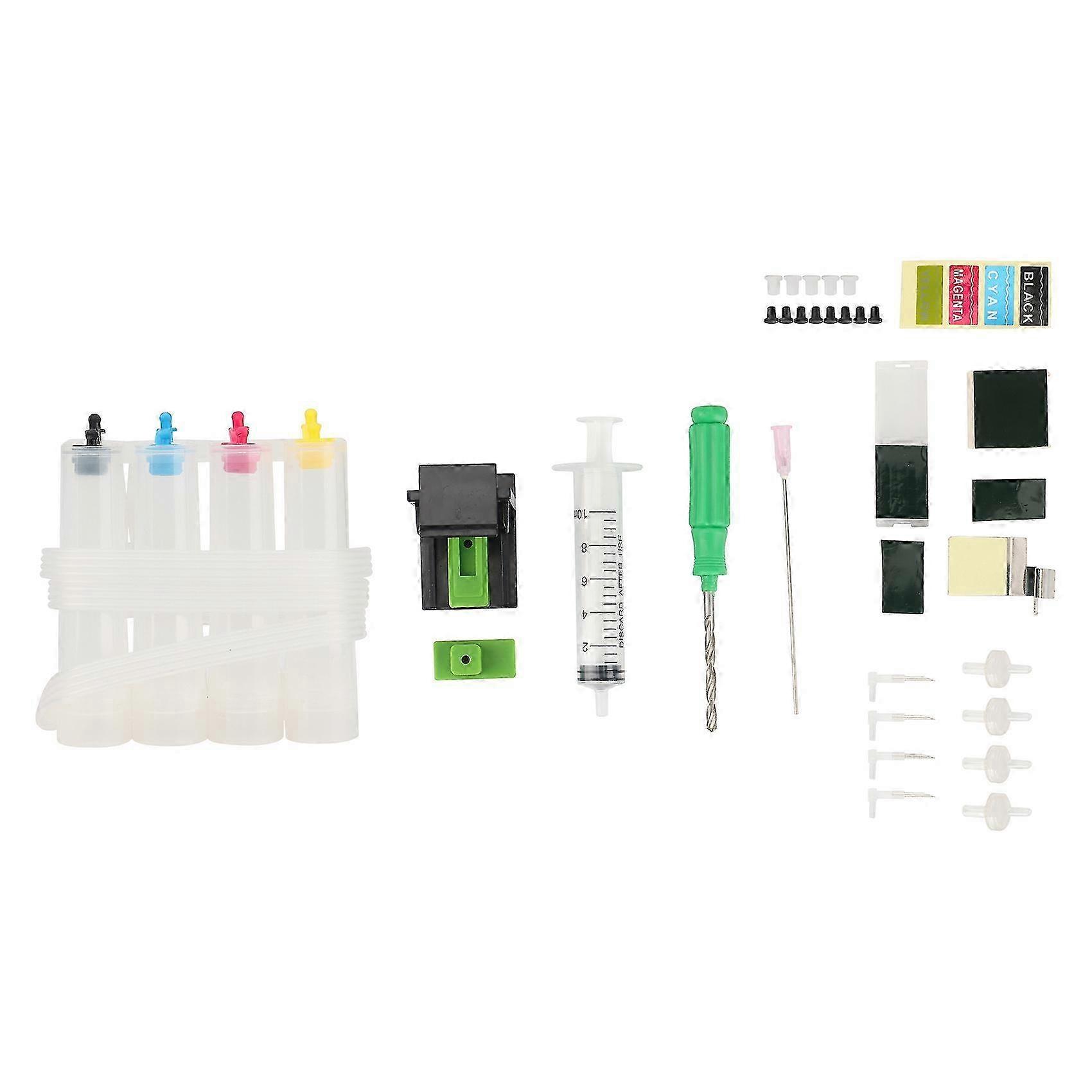 Inkjet Printer Continuous Ink Supply System Universal Color Ciss DIY Kit Accessory Replacement compatible with
