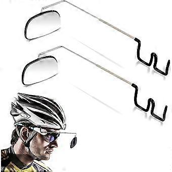 2-Pack Cycling Glasses Mirror, 360 Degree Adjustable Rear View Wide Angle Mirror, Cycling Accessories