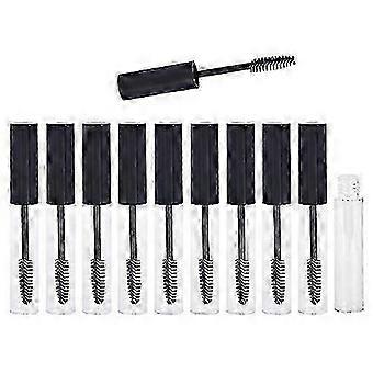 10pcs leere Wimpern Mascara Röhre Fläschchen flüssige Plastikflasche Kosmetikbehälter mit schwarzer Kappe 10ml