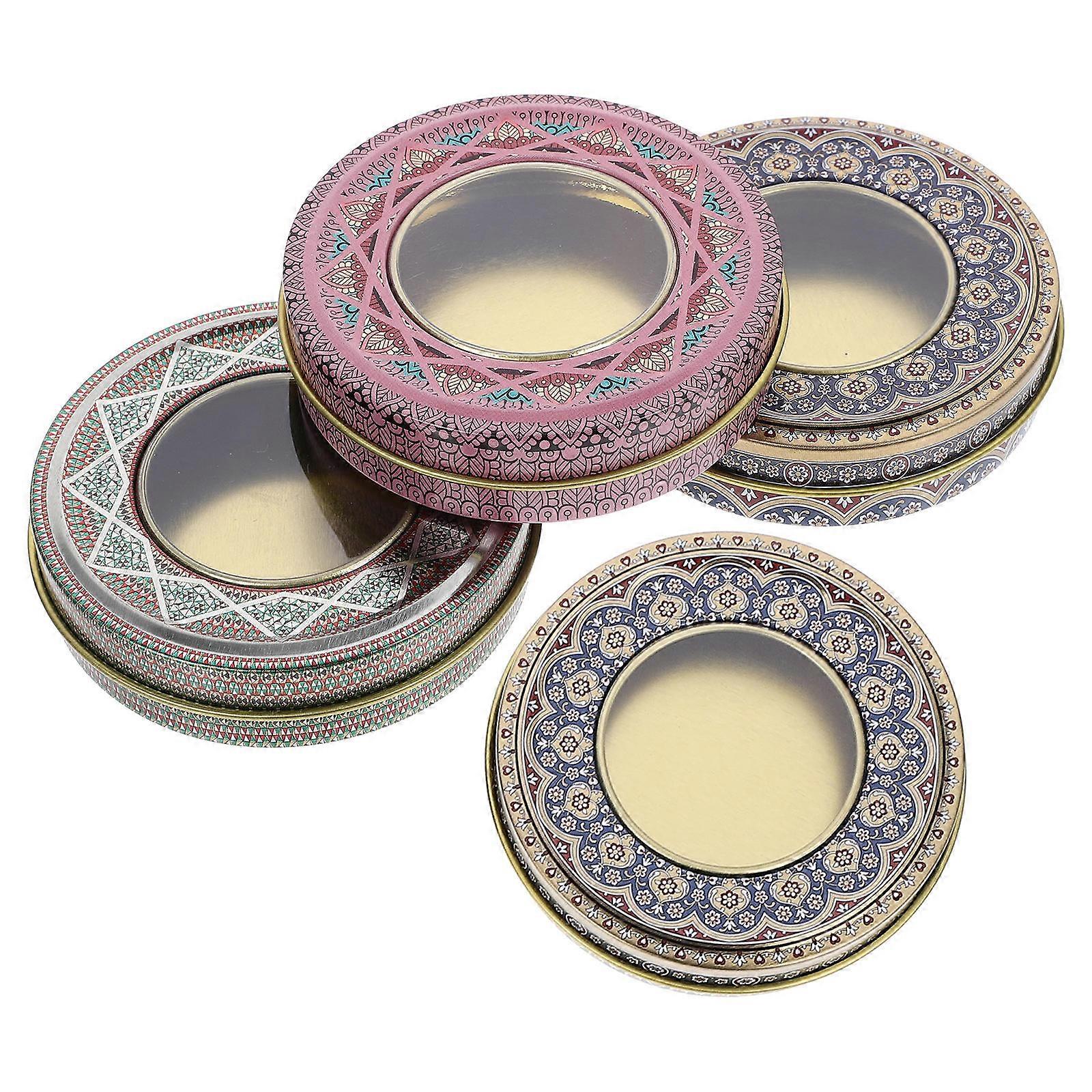 Saffron Boxes Iron Storage Containers for Storage Use 4Pcs