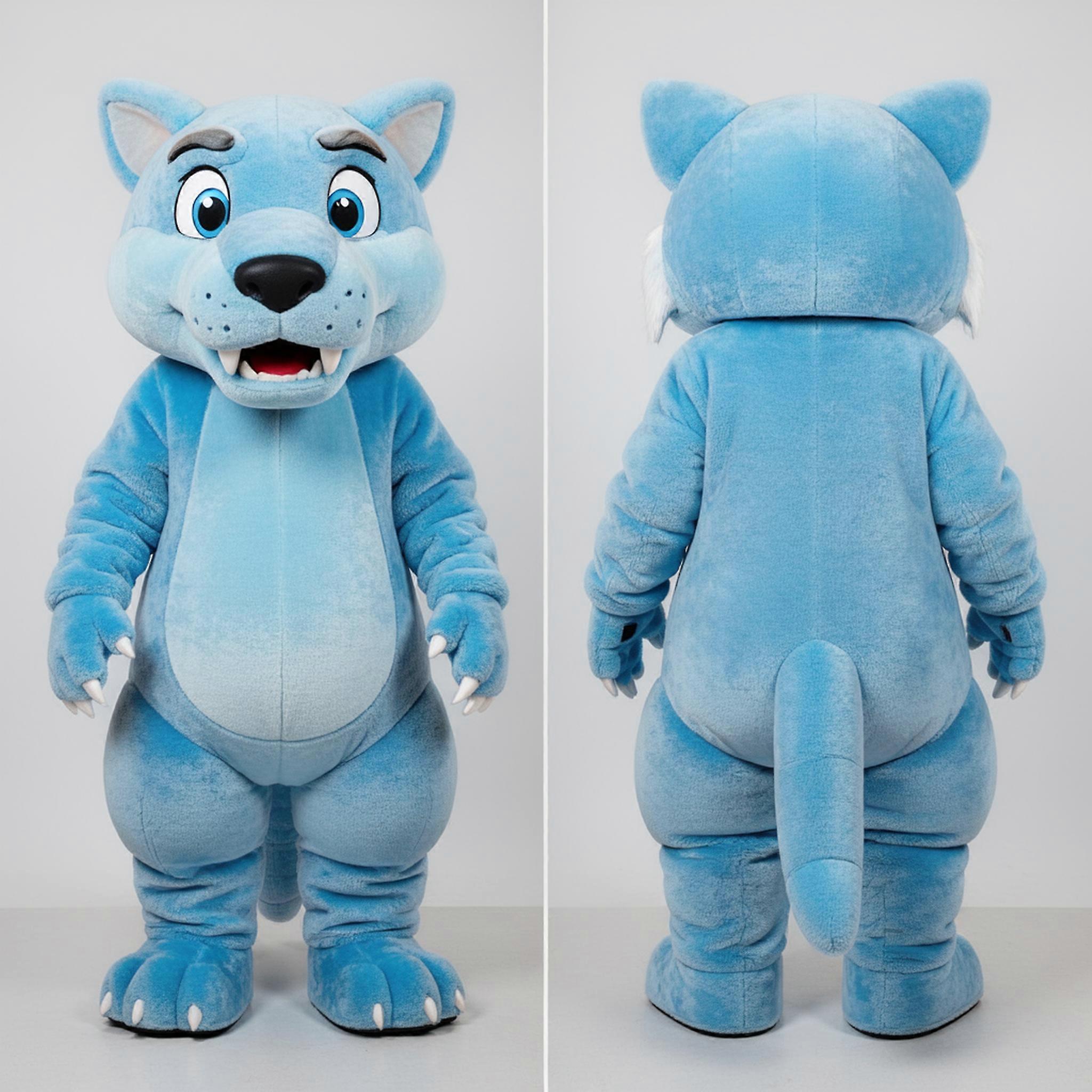 MASTICOT Sky Blue Cartoon Thylacosmilus Mascot