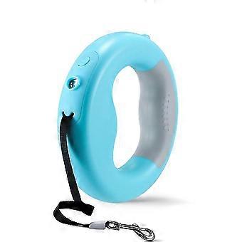Retractable Dog Leash 3m with LED Flashlight USB Rechargeable for Small to Medium Dogs