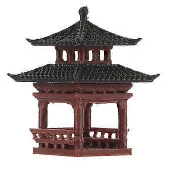 Miniature Statue Asian Garden Decor for Aquarium Brown Plastic