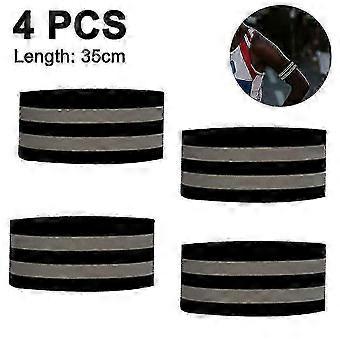 4 pieces Reflective Bands Reflector Bands compatible with Wrist, Arm, Ankle, Leg, High Visibility Reflective Gear Safety_JJ