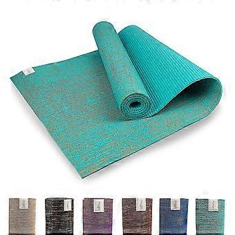 Myga Jute Yoga Mat - Non-Slip Exercise Mat for Yoga, Pilates & Fitness - Multipurpose Mat with Carry Strap for Travel - Aqua  A-G Szrhkj6167