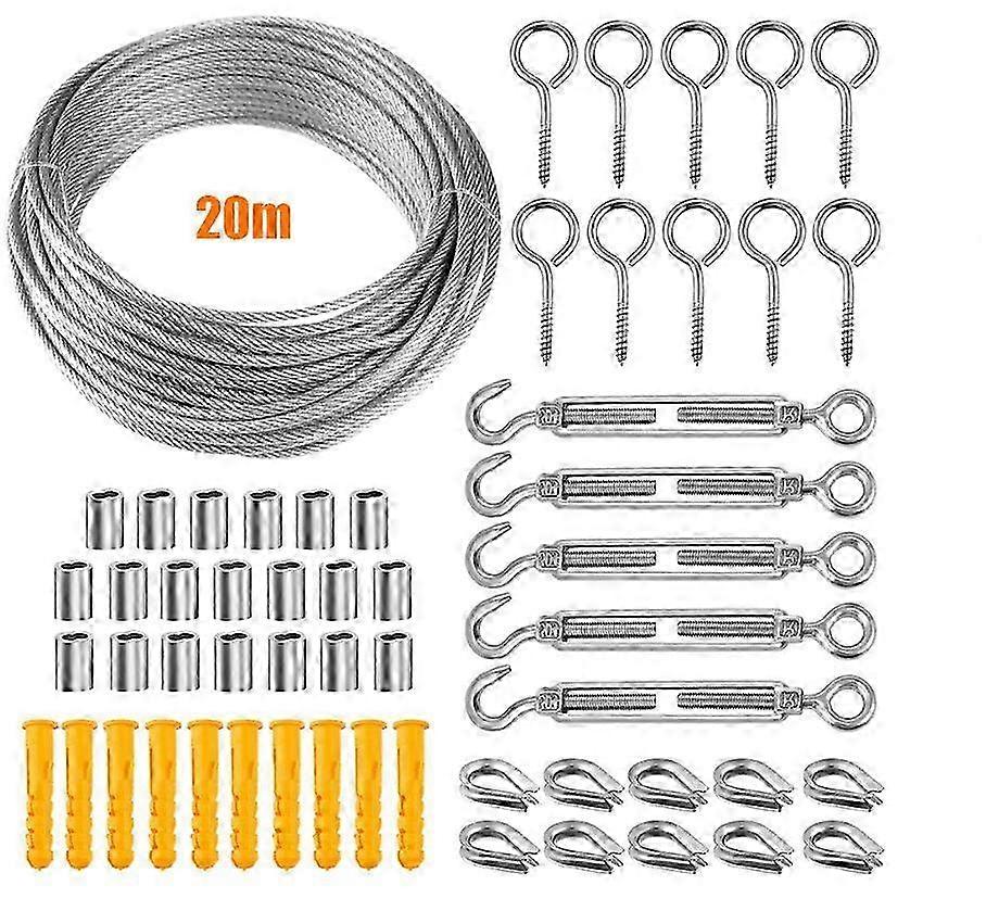 PVC-Coated Stainless Rope Hanger Kit