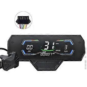 H3C E-Scooter Tachometer LCD-Display 24V/36V/48V/60V/72V UART Typ C Elektrofahrrad LCD Farbanzeige mit Animation SM6PIN-SSZFV
